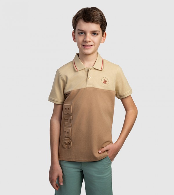 Logo Embroidered Short Sleeves Polo T-Shirt