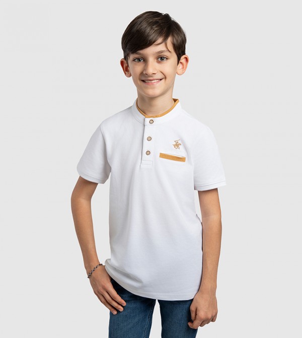 Logo Embroidered Polo T-Shirt