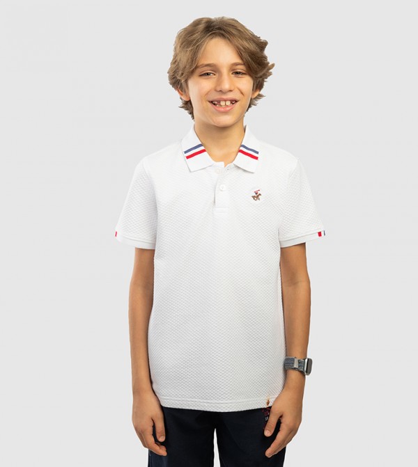 Logo Embroidered Short Sleeves Polo T-Shirt