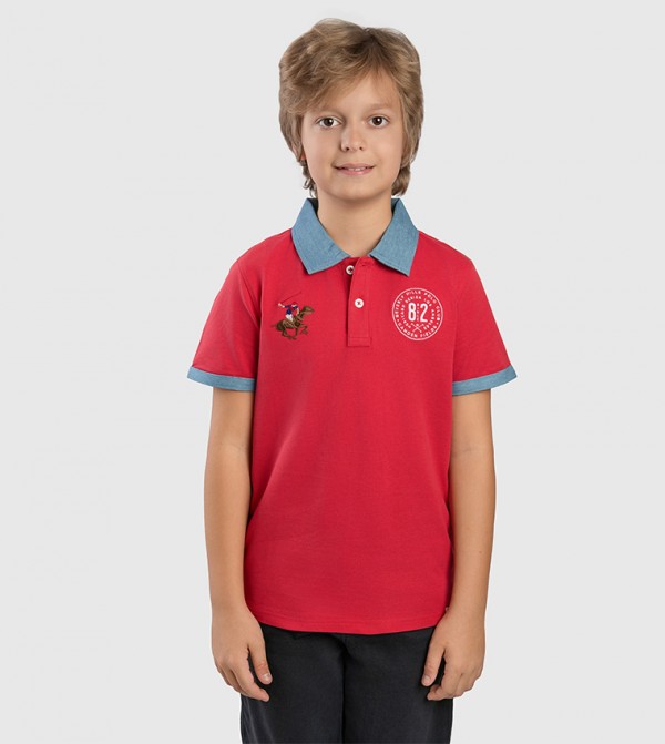 Logo Embroidered Polo T-Shirt