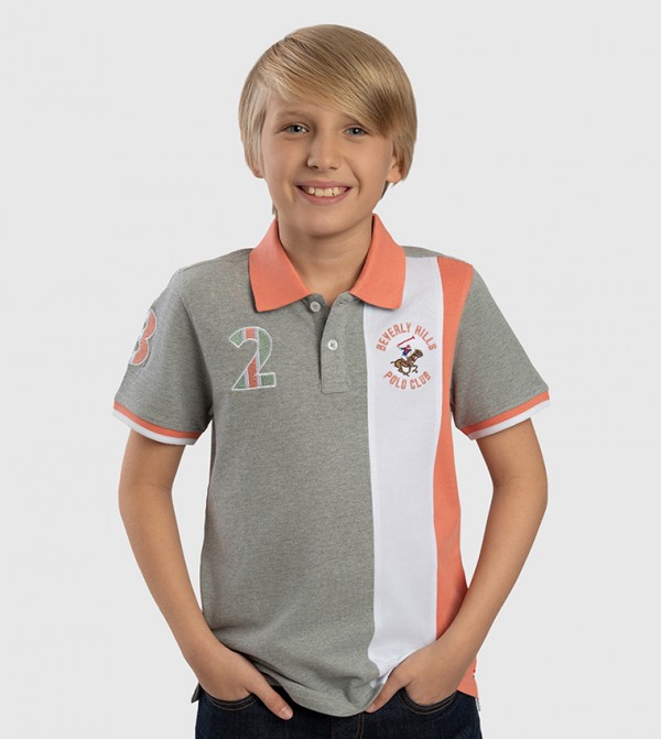 Color Block Short Sleeves Polo T-Shirt