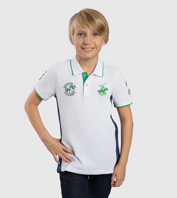 Logo Embroidered Short Sleeves Polo T-Shirt
