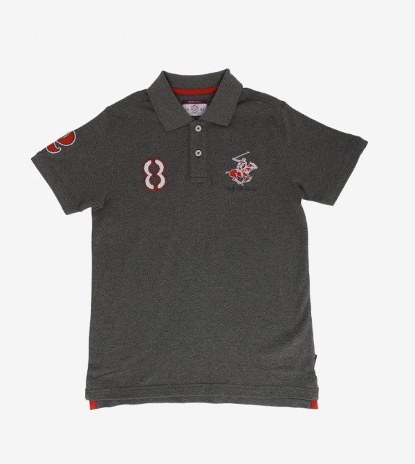Logo Detail Short Sleeves Polo T-Shirt