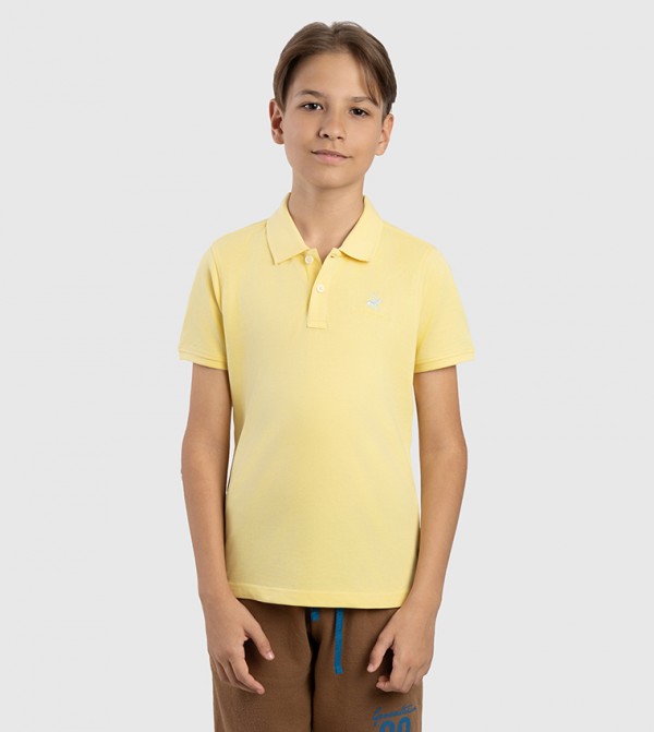 Logo Embroidered Short Sleeves Polo T-Shirt