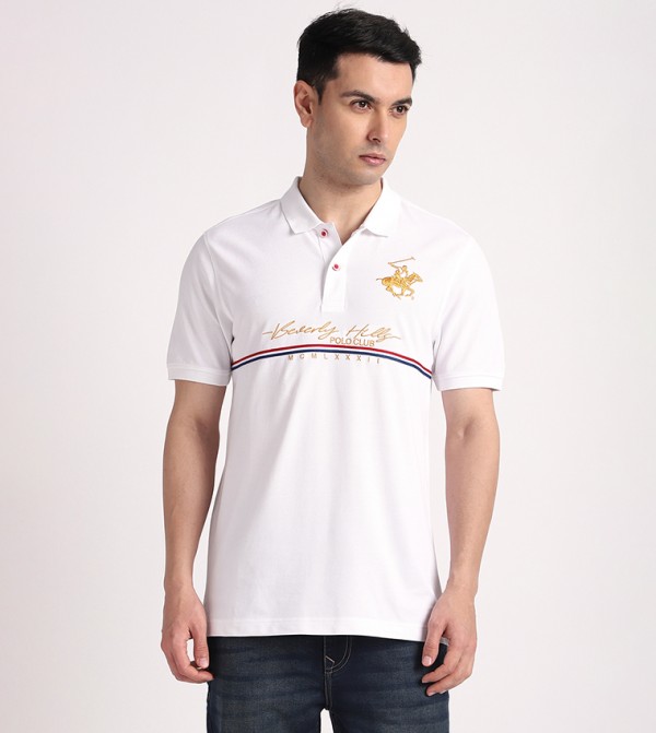 Embroidered Short Sleeves Polo T-Shirt
