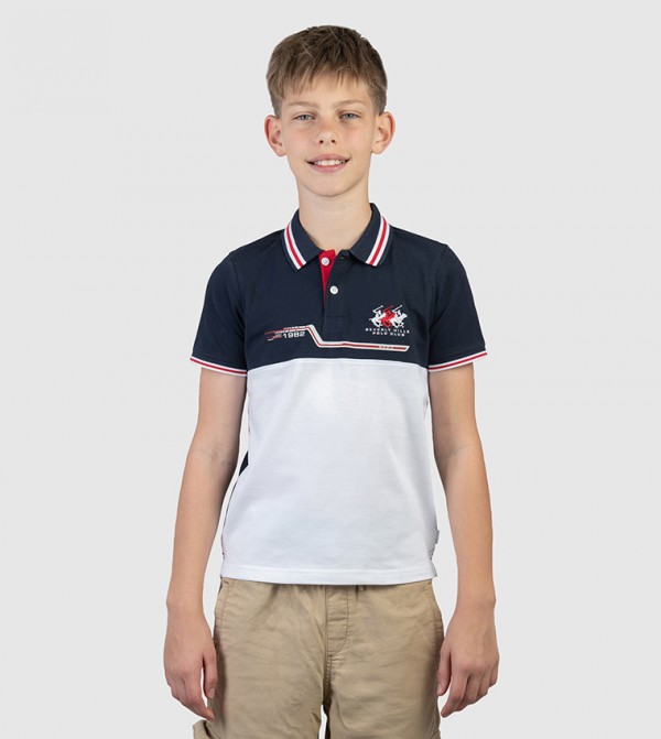 Logo Embroidered Short Sleeve Polo T-Shirt