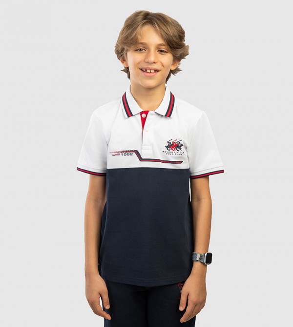 Logo Embroidered Short Sleeve Polo T-Shirt