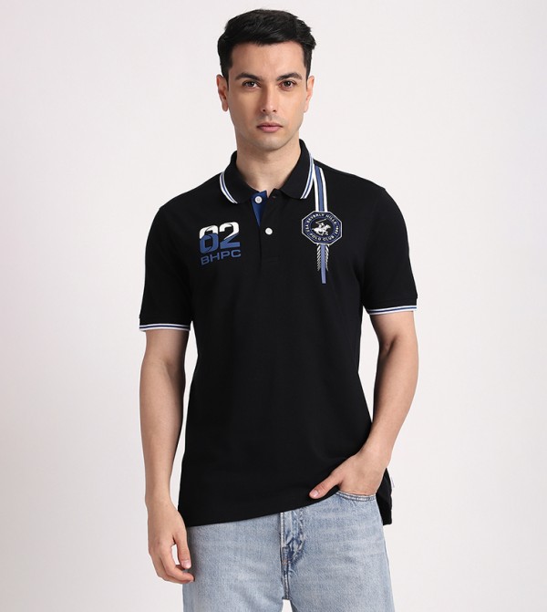 Logo Embroidered Short Sleeves Polo T-Shirt