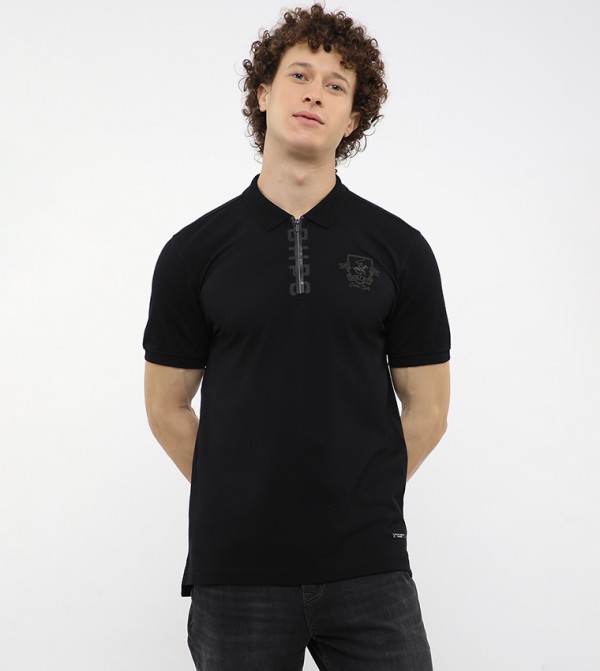 Logo Printed Short Sleeves Polo T-Shirt