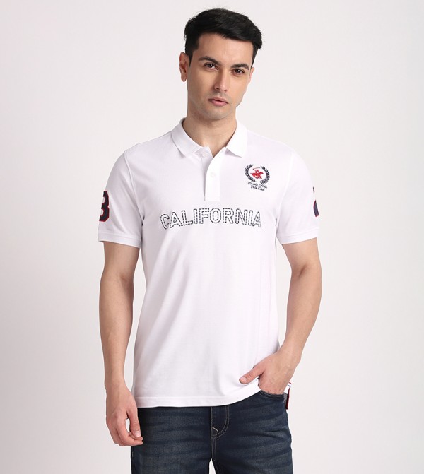 Embroidered Short Sleeves Polo T-Shirt