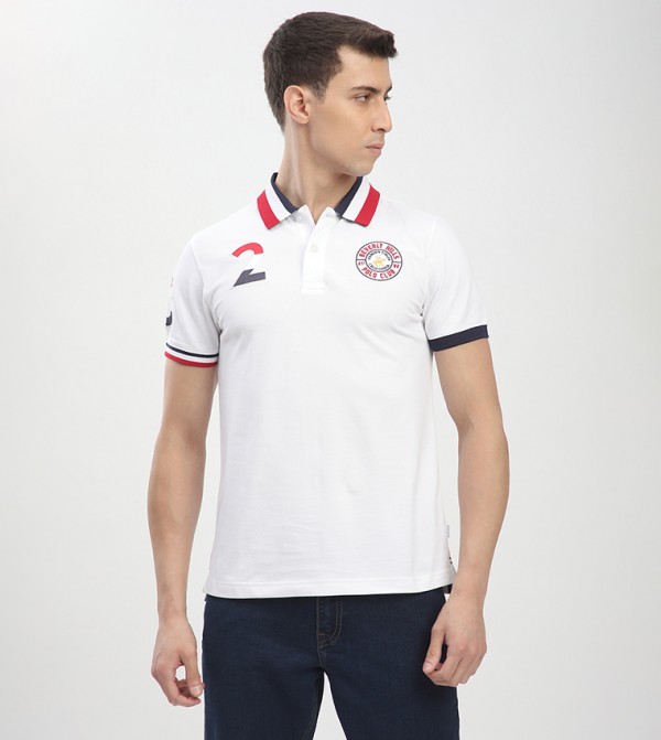 Embroidered Short Sleeves Polo T-Shirt