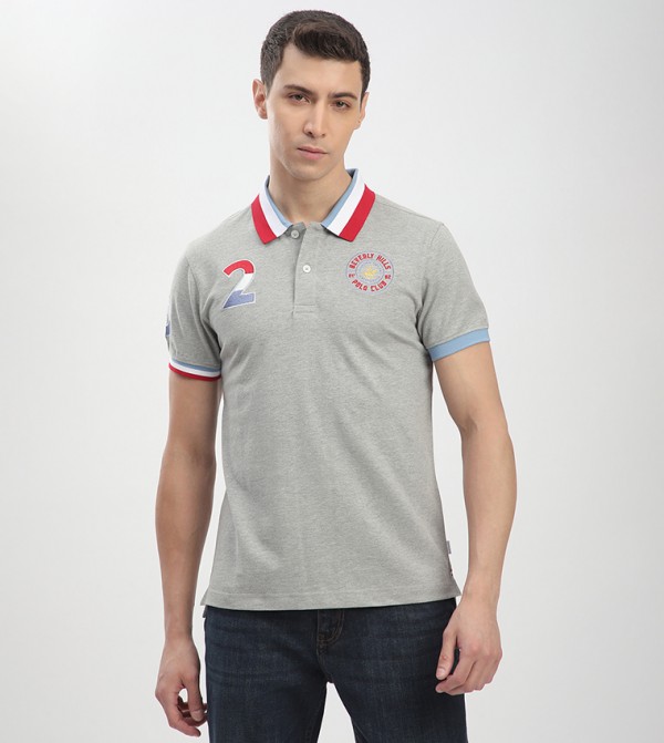 Embroidered Short Sleeves Polo T-Shirt