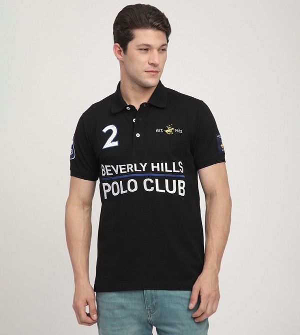 Logo Embroidered Short Sleeves Polo T-Shirt