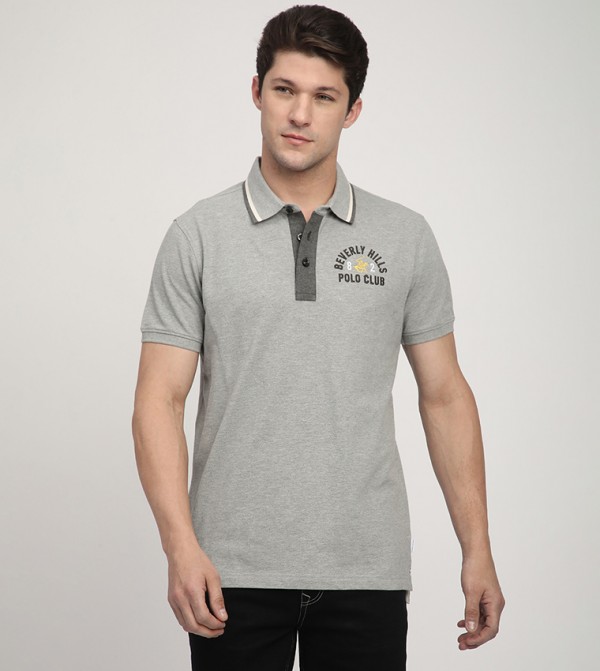 Logo Embroidered Short Sleeves Polo T-Shirt