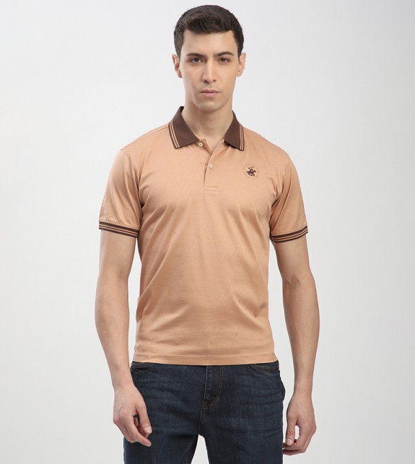 Logo Embroidered Short Sleeves Polo T-Shirt