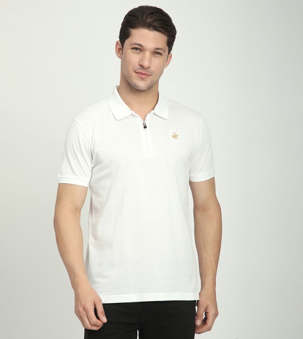 Logo Embroidered Short Sleeves Polo T-Shirt