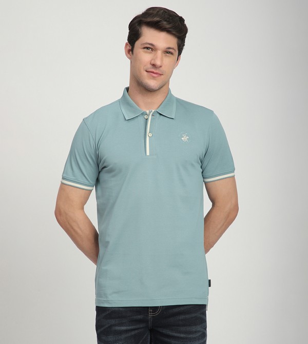 Logo Embroidered Short Sleeves Polo T-Shirt