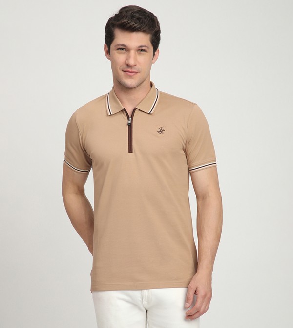 Logo Embroidered Short Sleeves Polo T-Shirt