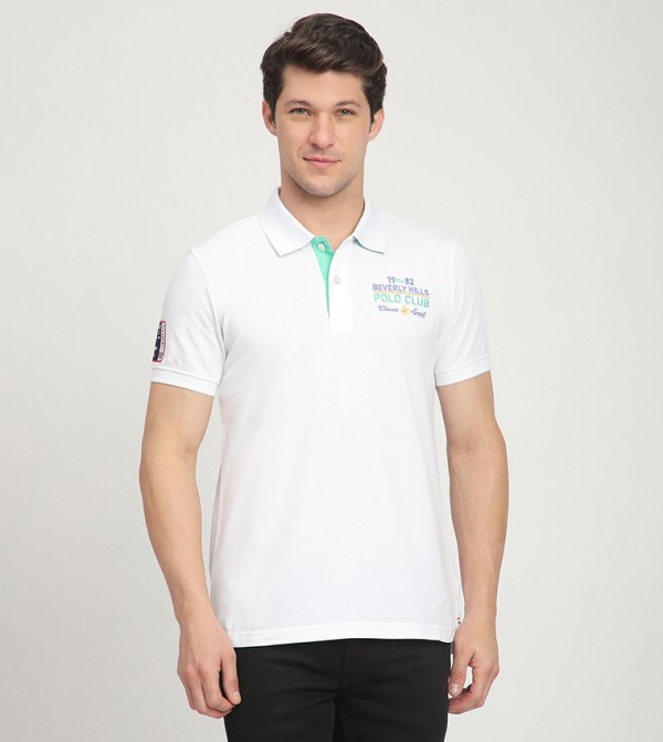 Logo Embroidered Short Sleeves Polo T-Shirt