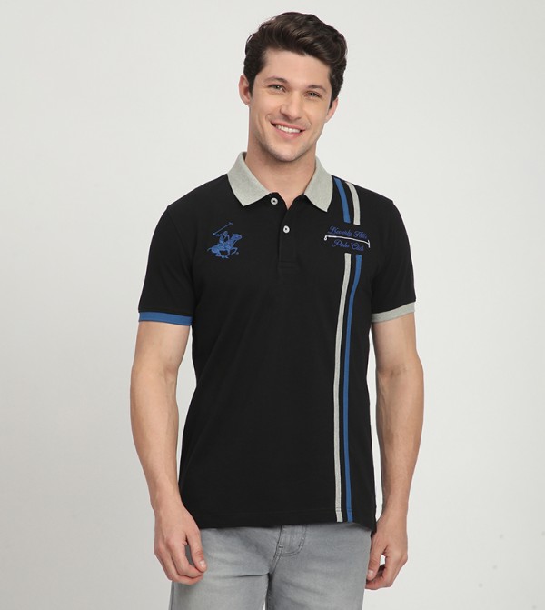 Logo Embroidered Short Sleeves Polo T-Shirt