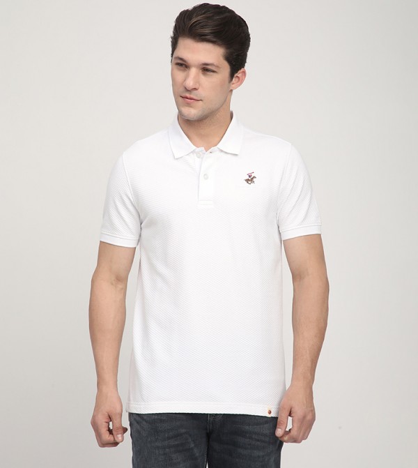 Logo Embroidered Short Sleeves Polo T-Shirt
