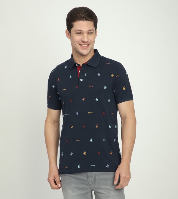 Logo Printed Short Sleeves Polo T-Shirt