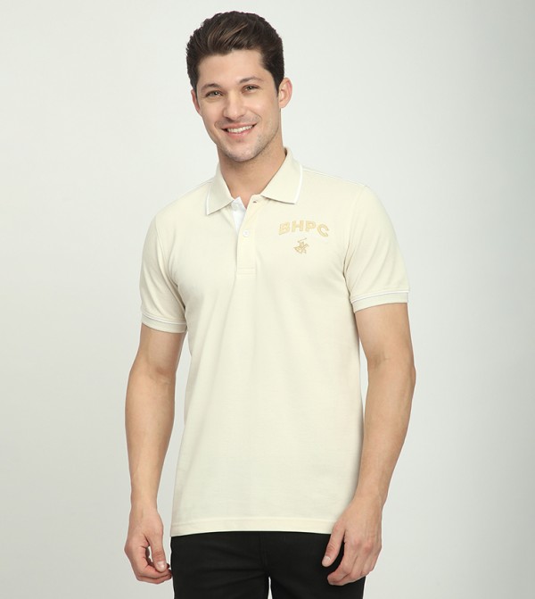Logo Embroidered Short Sleeves Polo T-Shirt