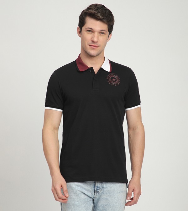 Logo Detail Short Sleeves Polo T-Shirt