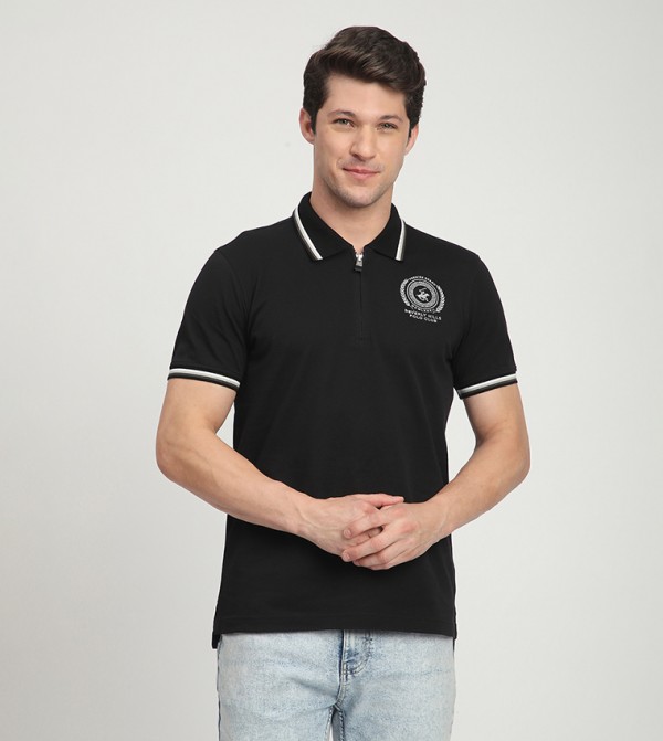 Logo Detail Short Sleeves Polo T-Shirt