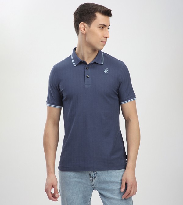 Logo Embroidered Short Sleeves Polo T-Shirt