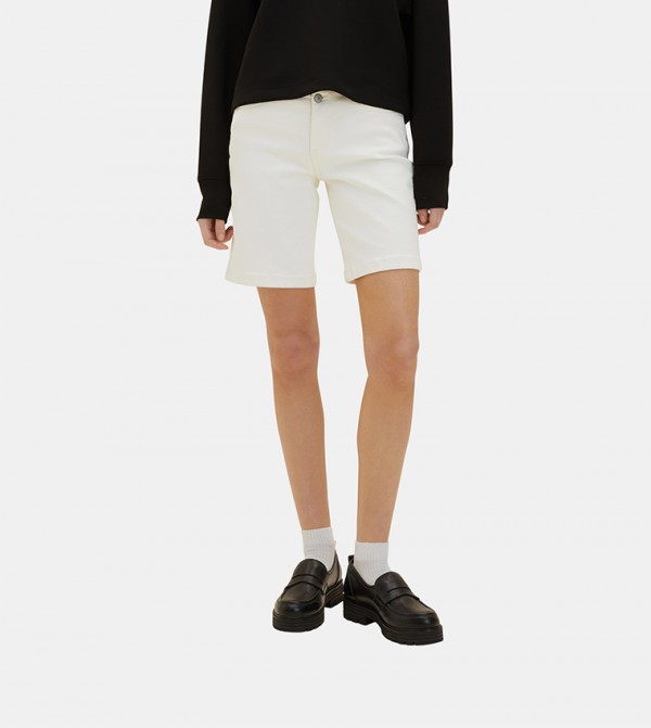 Solid Bermuda Shorts
