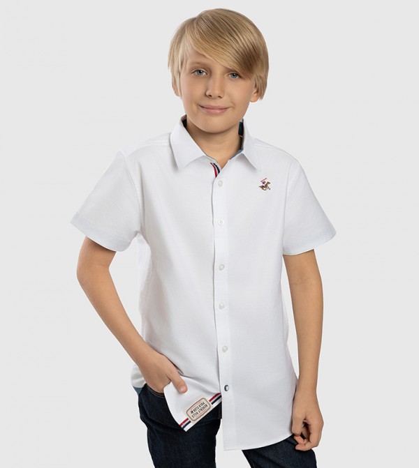 Logo Embroidered Short Sleeves Shirt