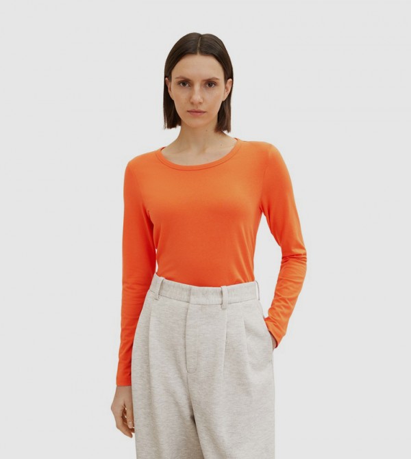 Crew Neck Long Sleeves T-Shirt