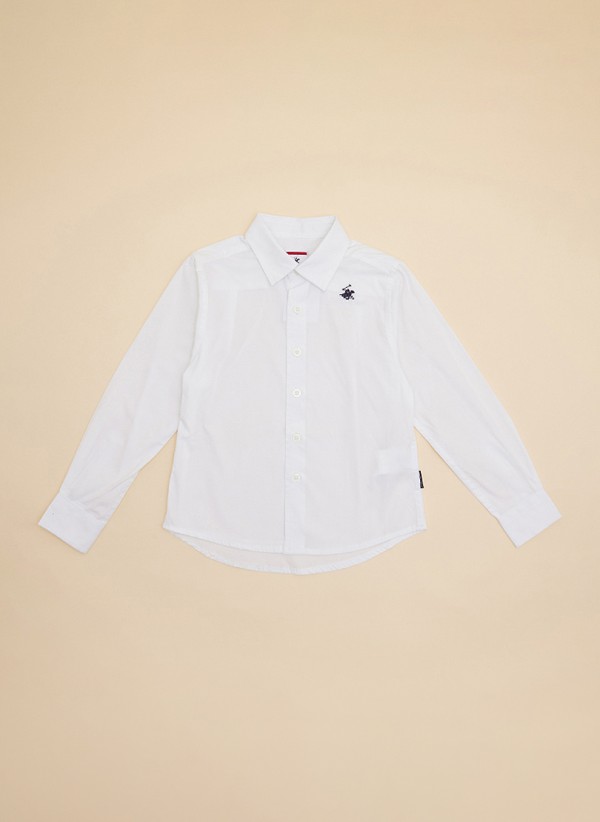 Logo Embroidered Long Sleeves Shirt