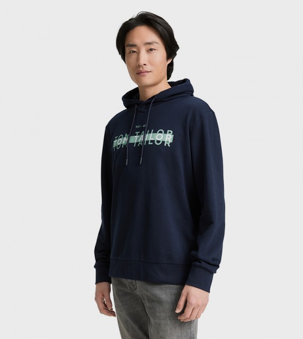 Logo Printed Long Sleeves Hoodie