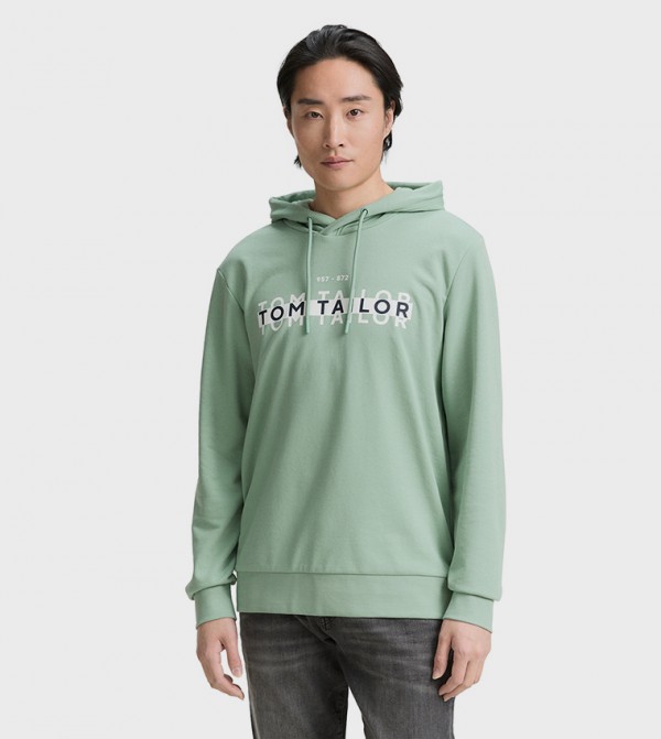 Logo Printed Long Sleeves Hoodie