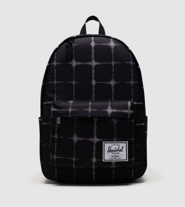 Herschel black grid clearance backpack