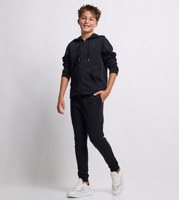 Logo Embroidered Elastic Waist Joggers