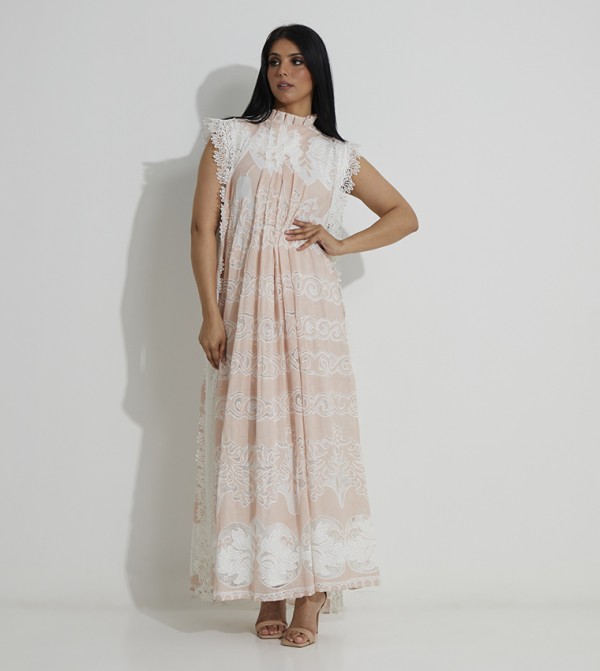 2 Piece Mock Neck Lace Daraa 