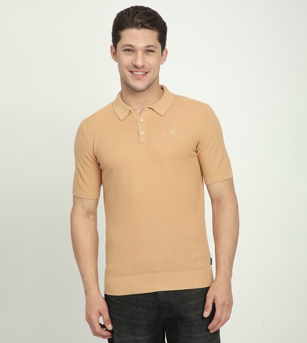 Logo Embroidered Short Sleeves Polo T-Shirt