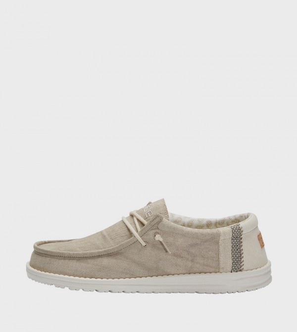 Wally Linen Color Block Slip-On Shoes