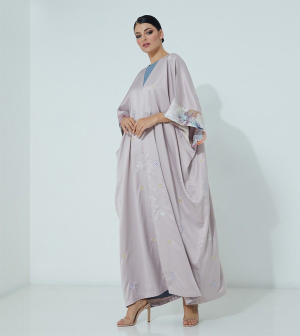 Embroidered Flared Abaya
