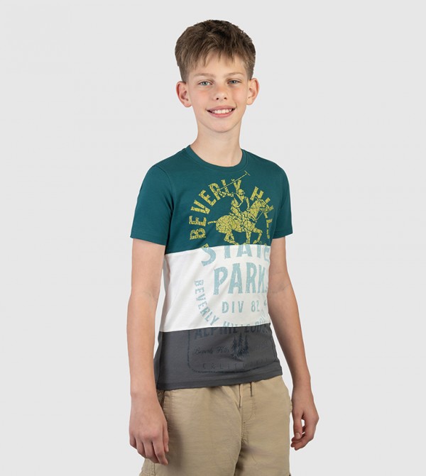 Color Block Short Sleeves T-Shirt