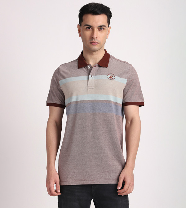 Color Block Short Sleeves Polo T-Shirt