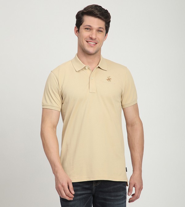 Logo Embroidered Short Sleeves Polo T-Shirt
