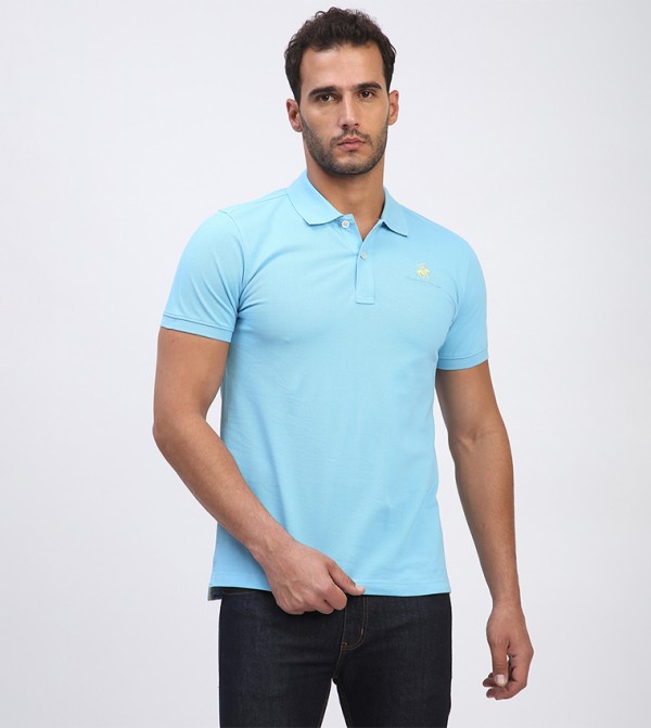 Logo Embroidered Short Sleeves Polo T-Shirt