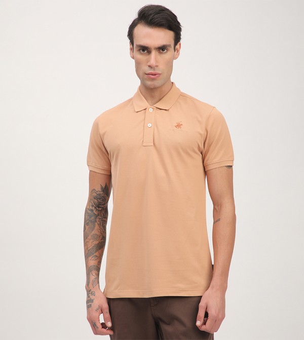 Logo Embroidered Short Sleeves Polo T-Shirt