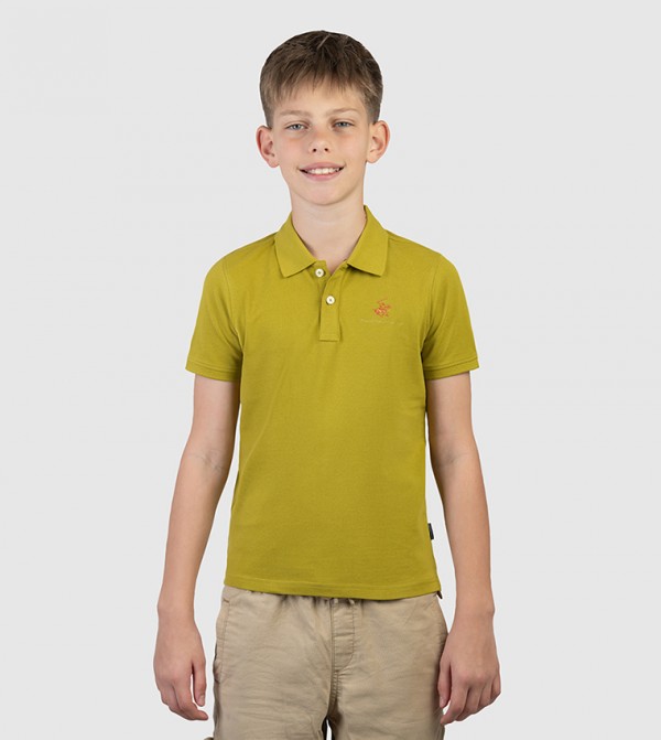 Logo Embroidered Short Sleeve Polo T-Shirt