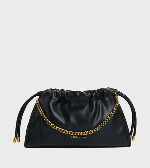 Textured Drawstring Shoulder Bag