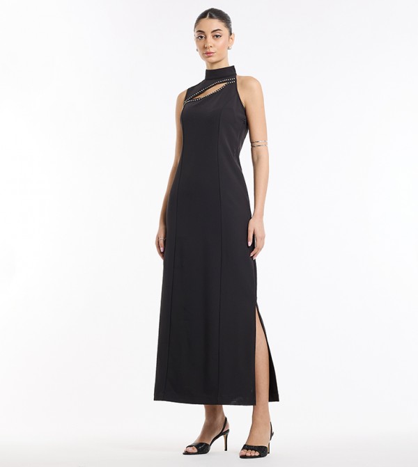 Embellished Cut-Out Detail Maxi Dress